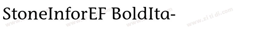 StoneInforEF BoldIta字体转换